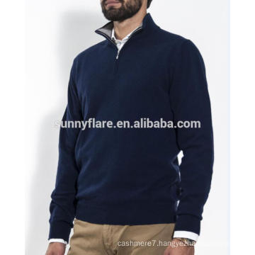 Hot Selling Men's Fit Cashmere Sweater With Half Zip